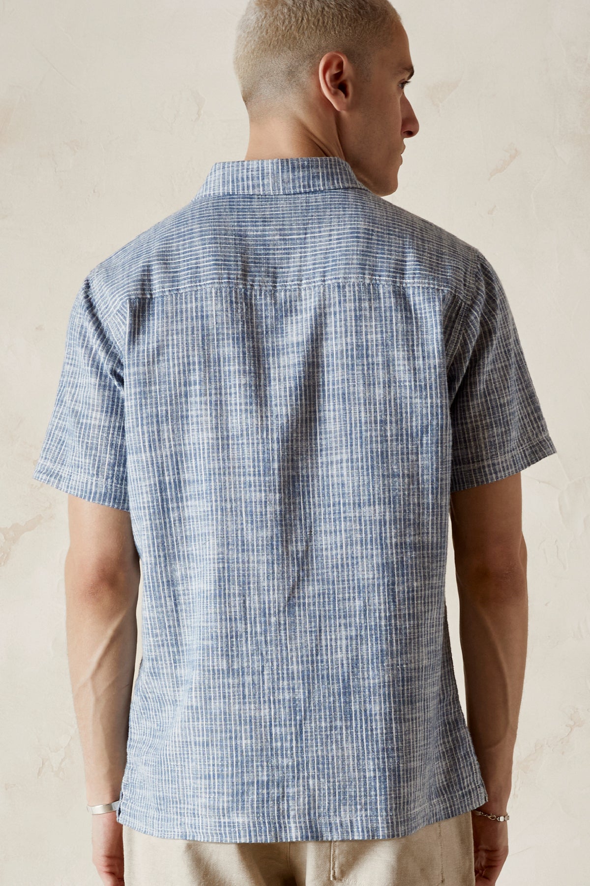 COHEN  Linen Rayon Stripe Shirt